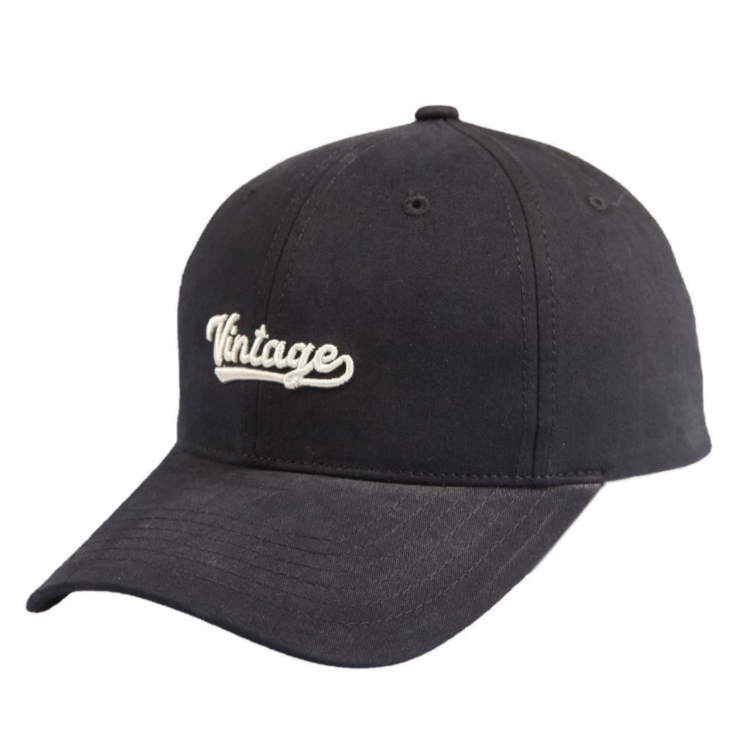 Baseball cap, deep hood embroidered hard top, big-head fit, unisex all-season (multiple colors)
