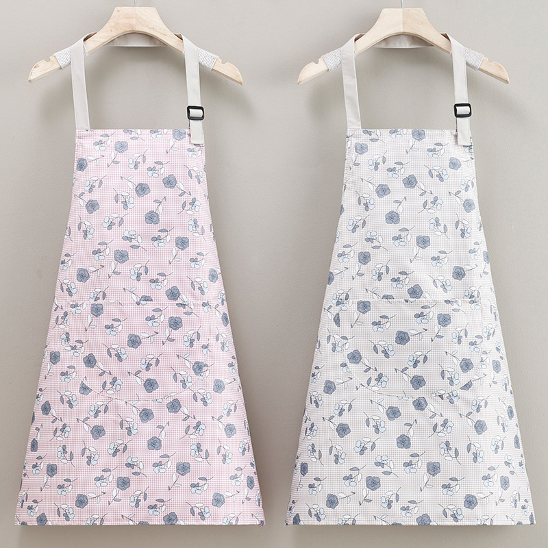 Kitchen Waterproof and Oil-Proof Apron Household Hand-Wiping Work Clothes Men's and Women's Housework Apron Cleaning and Anti-Fouling Coveralls