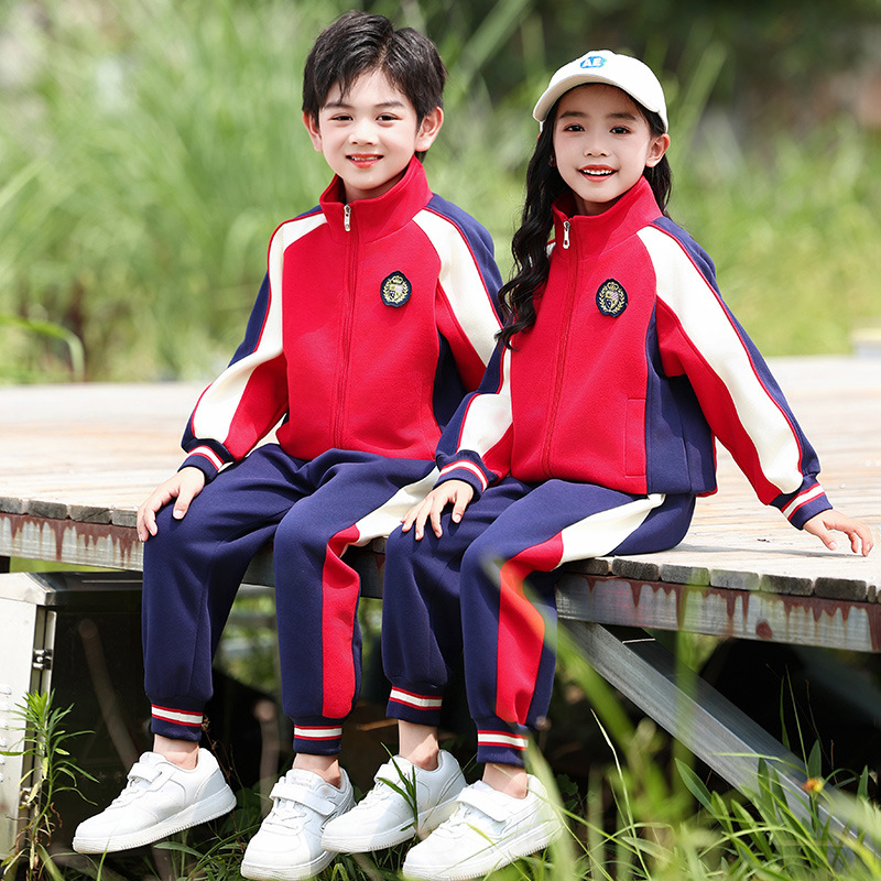 Spring and Autumn New Kindergarten Uniform Academic Style Class Uniform Set for Primary and Middle School Students School Uniform Set Children's Windbreaker Sports Meeting
