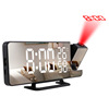 Cross -border new radio projection alarm clock LED large screen number display temperature and humidity clock desktop electronic desktop