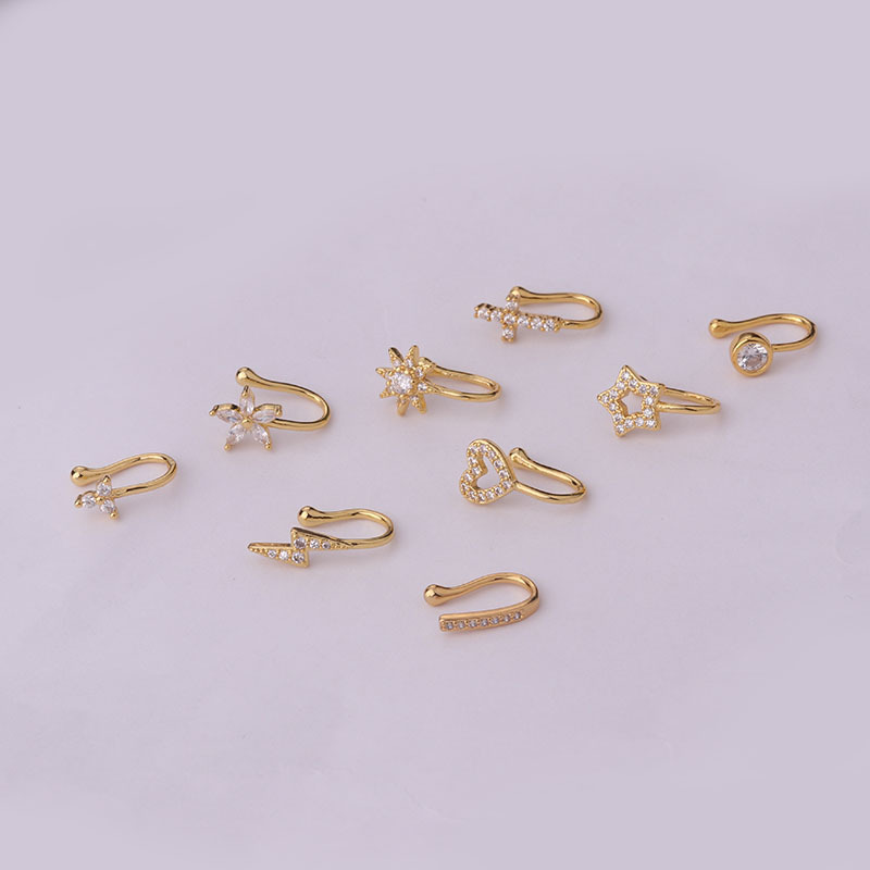 Fashion U Shape Copper Plating Nose Ring display picture 3