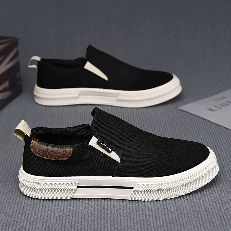 Мужские кроссовки 2025 новые весенние повседневные спортивные дышащие ленивые слипоны мужские легкие с мягкой подошвой старые пекинские тканевые туфли