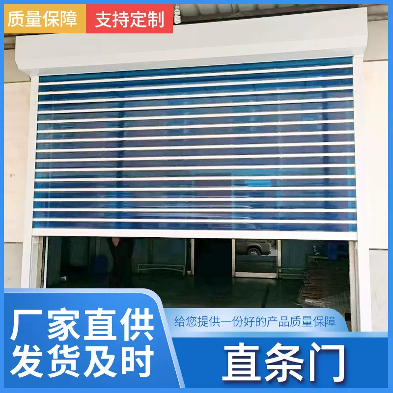 厂家直供直条门无缝水晶透明电动卷帘门卷闸门商铺遥控门折叠门