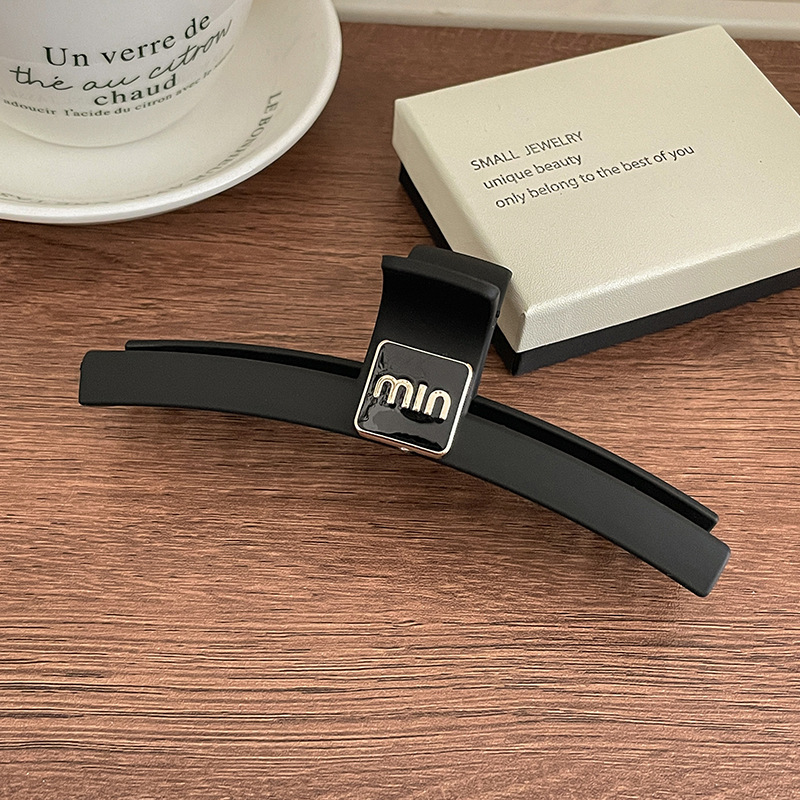 Pinza para el cabello en la parte posterior de la cabeza negra Clip de tiburón grande para mujer 2025 nuevo clip de agarre de sensación de alta calidad para el cabello, accesorio para el cabello, clip para la cabeza