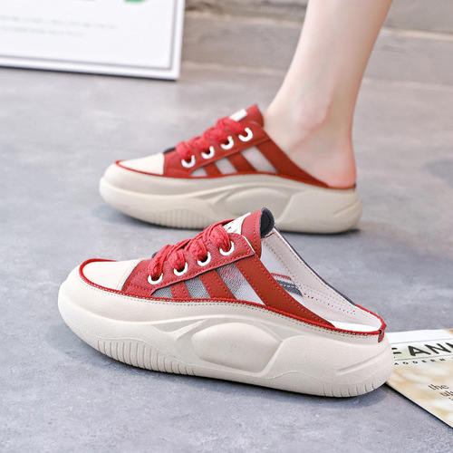 Semi-slippers for women 2026 new style summer outer wear platform sole slippers high-quality casual sandals Q216