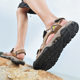 [Lightweight and Wear-Resistant] New Sandals for Summer Men's Genuine Leather Breathable Non-Slip Dad Shoes Lightweight and Wear-Resistant Baotou Household