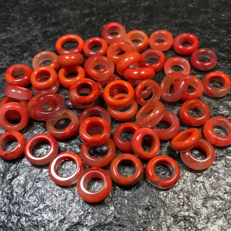 Фабрика оптом Южный красный агат беговое кольцо румяное кольцо Пряжка Южный красный DIY кулон текст играть аксессуары ручной работы поставка