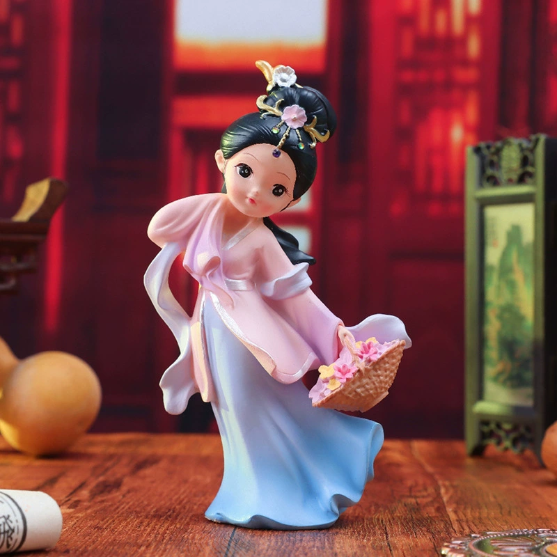 Guo Chao Gufeng Девочка с сердцем, настольное качели, креатив, четыре красоты дворец, руки дарят друзьям и подругам на день рождения