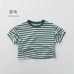 (Оптовые продажи) детская летняя футболка с коротким рукавом с круглым воротником в корейском стиле