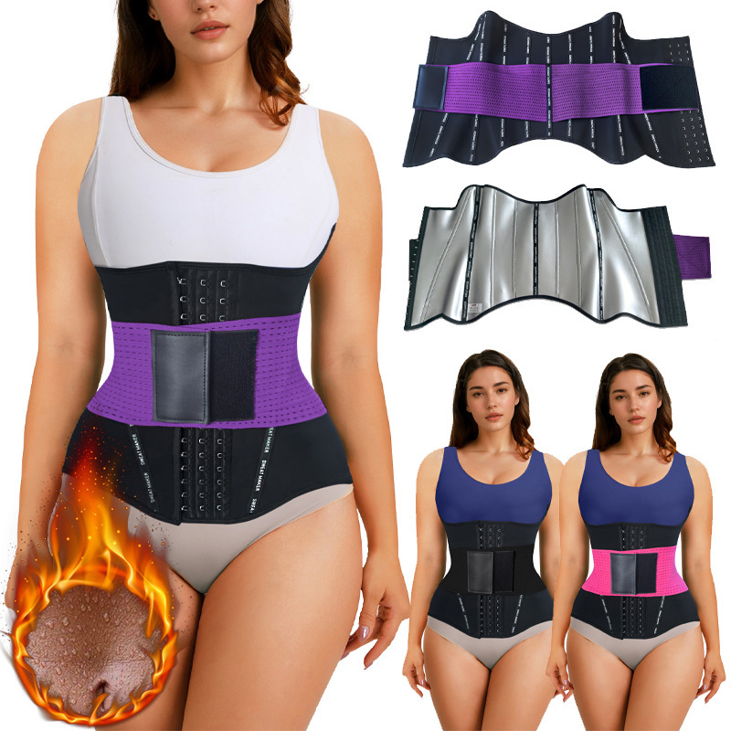 Waist Trainer Corset Shapewear Flat Belly Shaper Strong Abdominal Belt Sweat Exercise Fitness