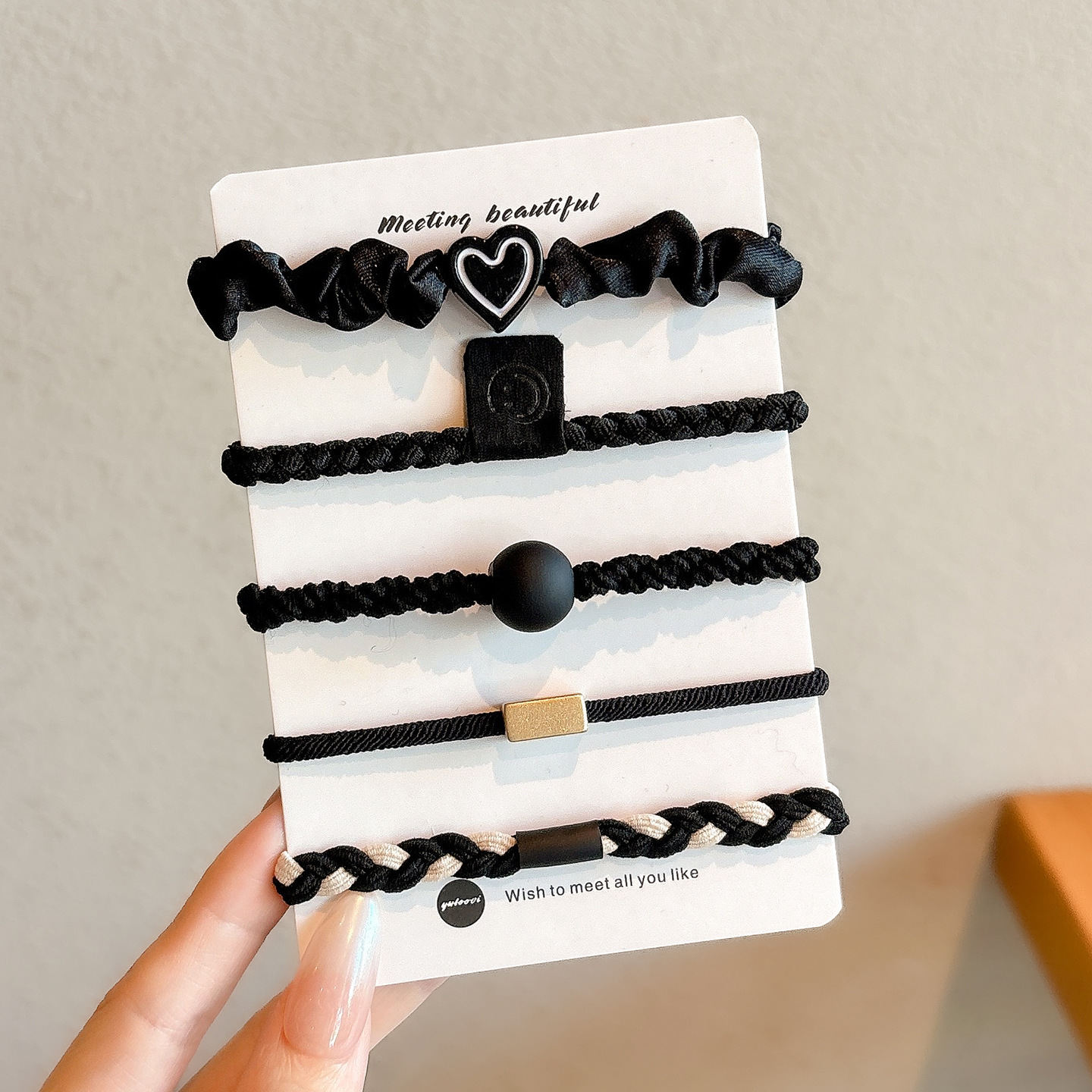 Caricatura encantadora anillo de pelo pulgar no daña el cabello de los niños correa de correa pequeña cuerda de cabello para niñas cuerda de cabello