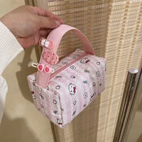 Ins красивый портативный косметический мешок с мультяшным котом, дорожная косметичка, большая вместительная стерео сумка для женщин