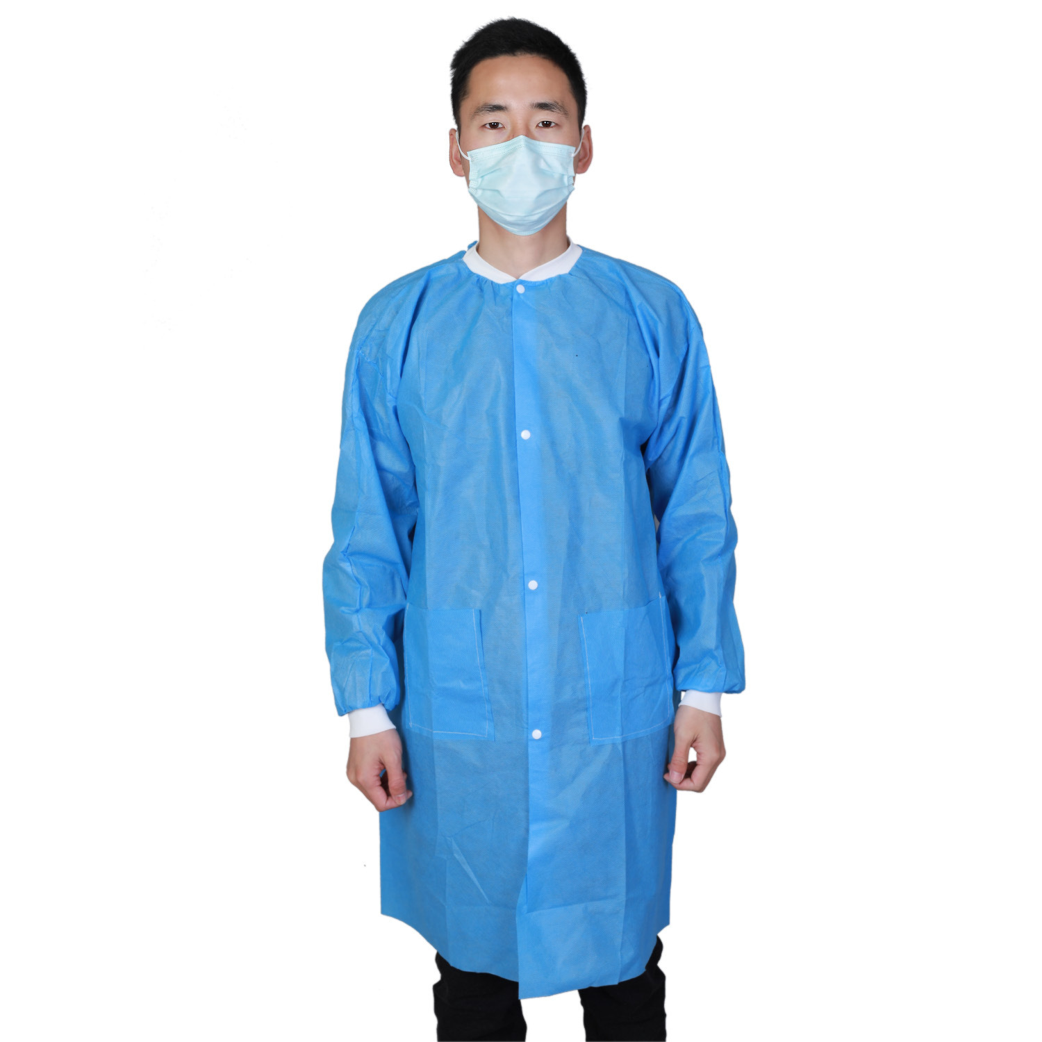 厂家批发一次性实验服无纺布隔离粉尘防护衣服白色加厚透气工作服-阿里巴巴