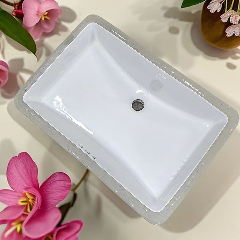 24inch Coca-Cola Style Rectangular Under-Counter Ceramic Integrated Basin Washbasin Single Basin Above-Counter Basin