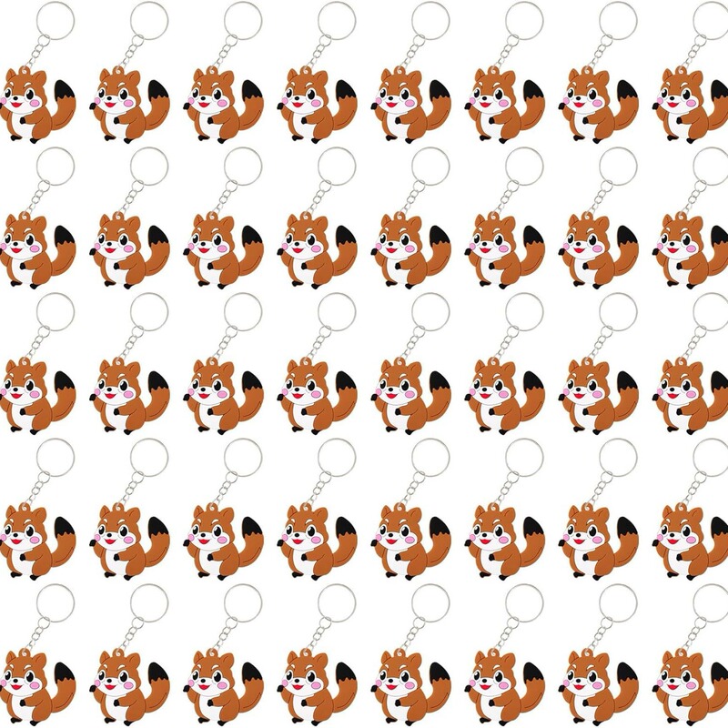 Cross-Border Best-Selling Pvc Squirrel Woodland Party Jungle Gift Bag Keychain Keychain Bag Pendant Pendant