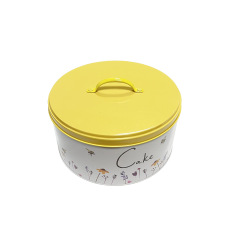 ブリキクッキー鉄缶金属丸いバケツ手挽き鉄缶ギフト収納収納手持ち鉄ボックス