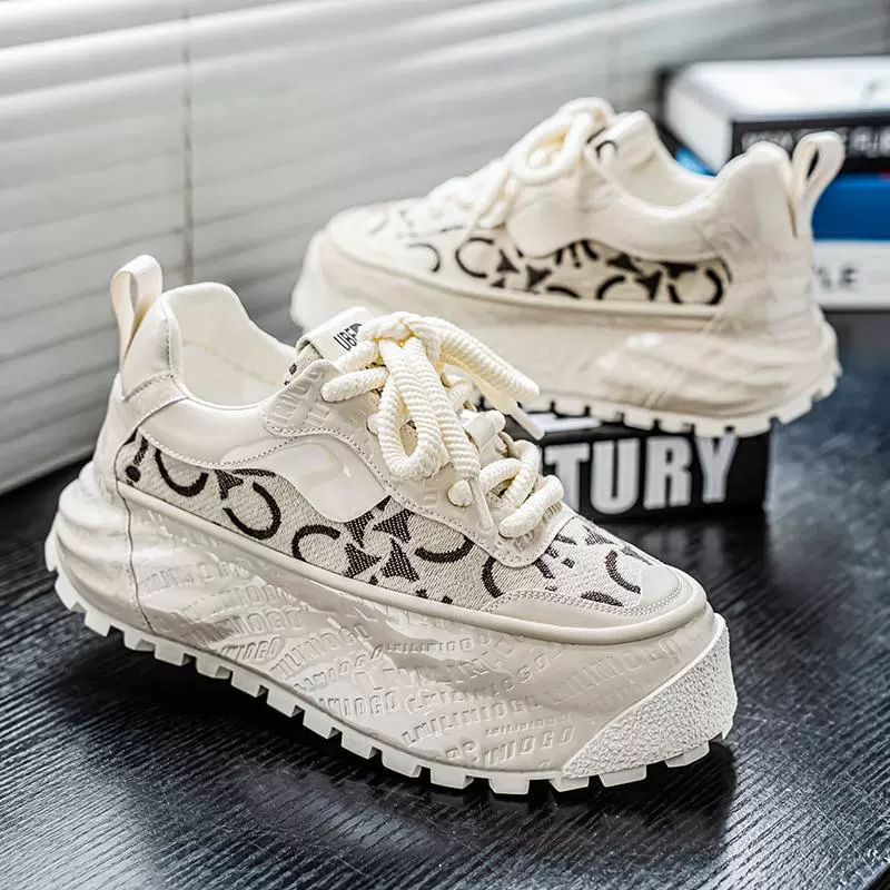 2025 новые летние мужские туфли, модные и универсальные повседневные кроссовки для пап, мужские кроссовки на толстой подошве, стильные и износостойкие спортивные кроссовки