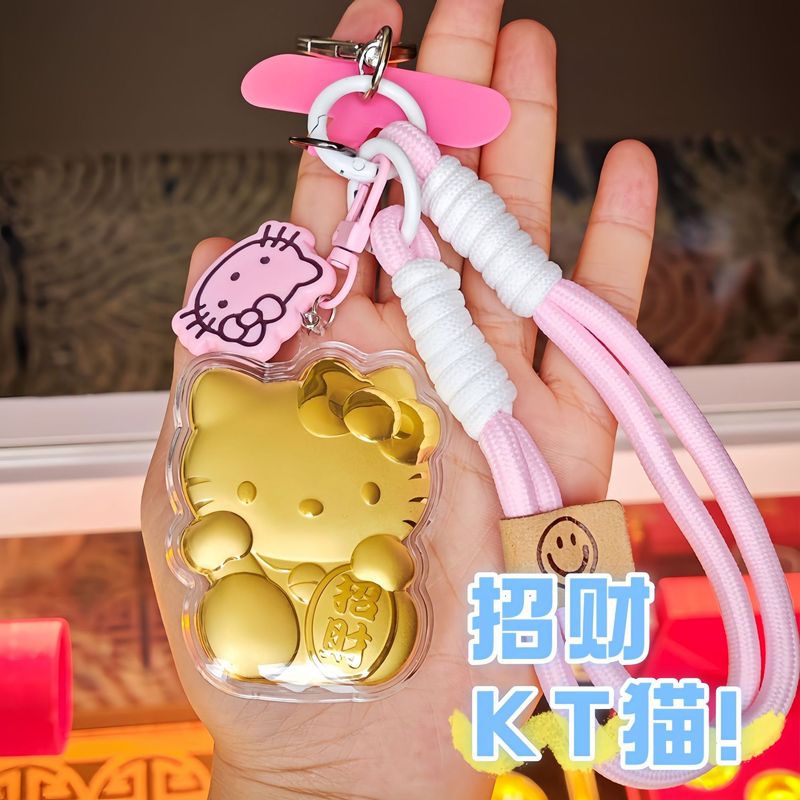 足金999招财KT猫钥匙扣手链包包挂件饰品手机链摆摊小商品伴手礼|undefined