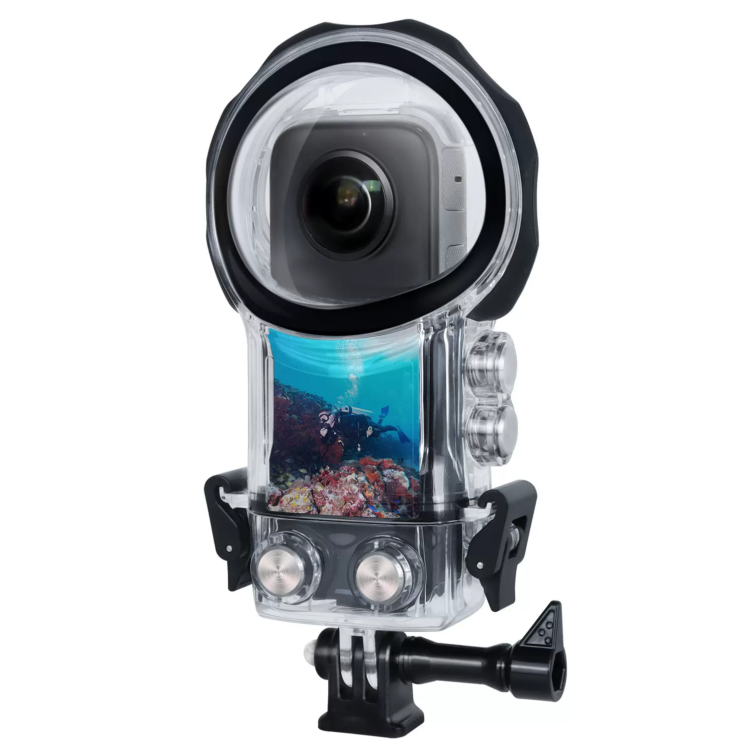 Insta360X3潜水壳40米防水壳配件Insta360X3防水防摔边框工厂