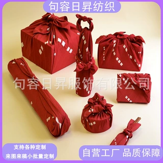 来图定制红色新年氛围纯棉大方巾礼物包裹布装饰氛围感外出风吕敷