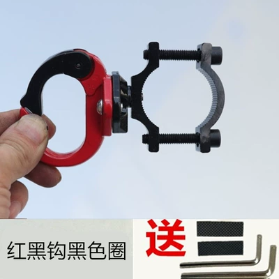 Other Electric Vehicle Accessories: Universal Installation Hole-Free Motorcycle - red-and-black-hook-black-circle