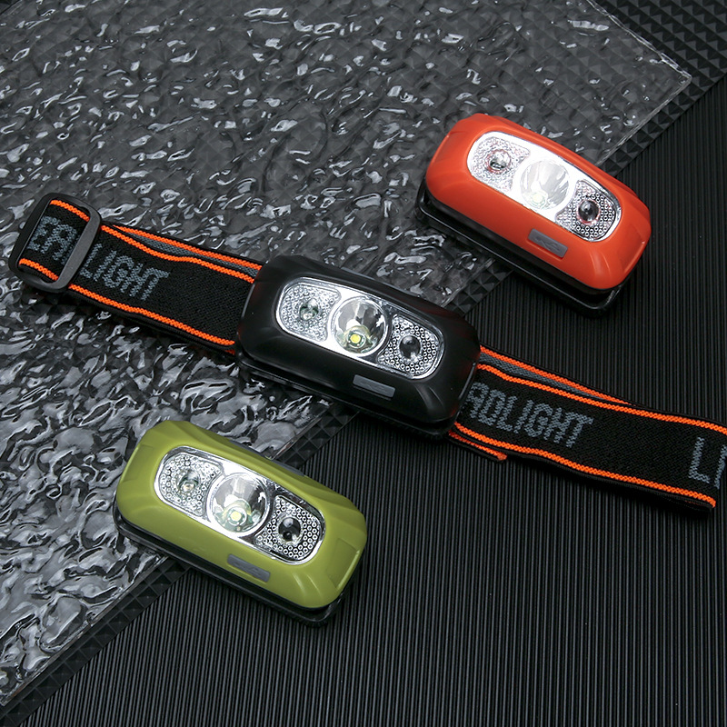 Transfronterizo LED Faro de inducción USB carga fuerte onda de luz de inducción lámpara de pesca impermeable incorporado linterna de la batería de litio