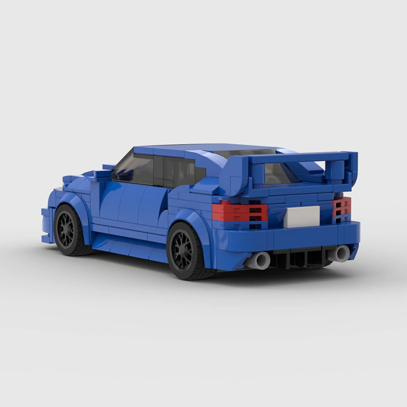 Bloques de construcción MOC compatibles con la serie LEGO Racing Speed, Impreza JDM exportación, Subaru STI, coche deportivo de campeonato, ensamblaje