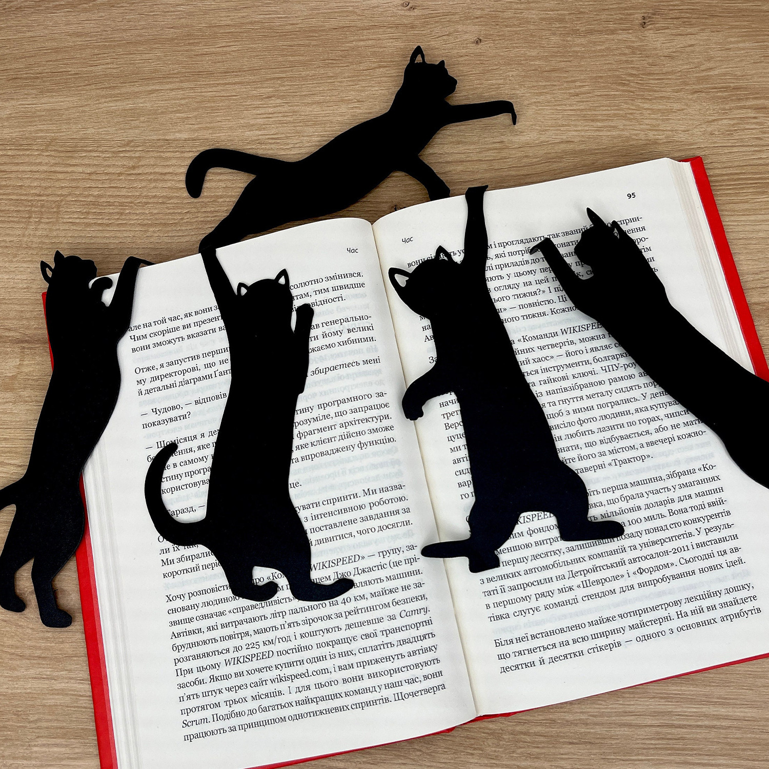 跨镜 铁艺猫猫书签 黑色动物装饰 创意有趣的书签设计 剪影艺术品