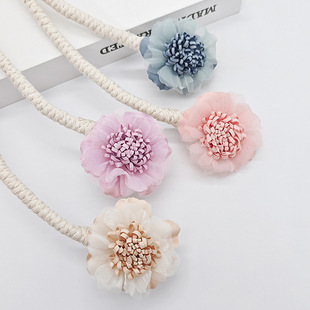 Light Luxury High-end Curtain Strap Simple Fresh Flower Creative Decorative Gauze Curtain Storage Tie Belt Curtain Buckle Clip
