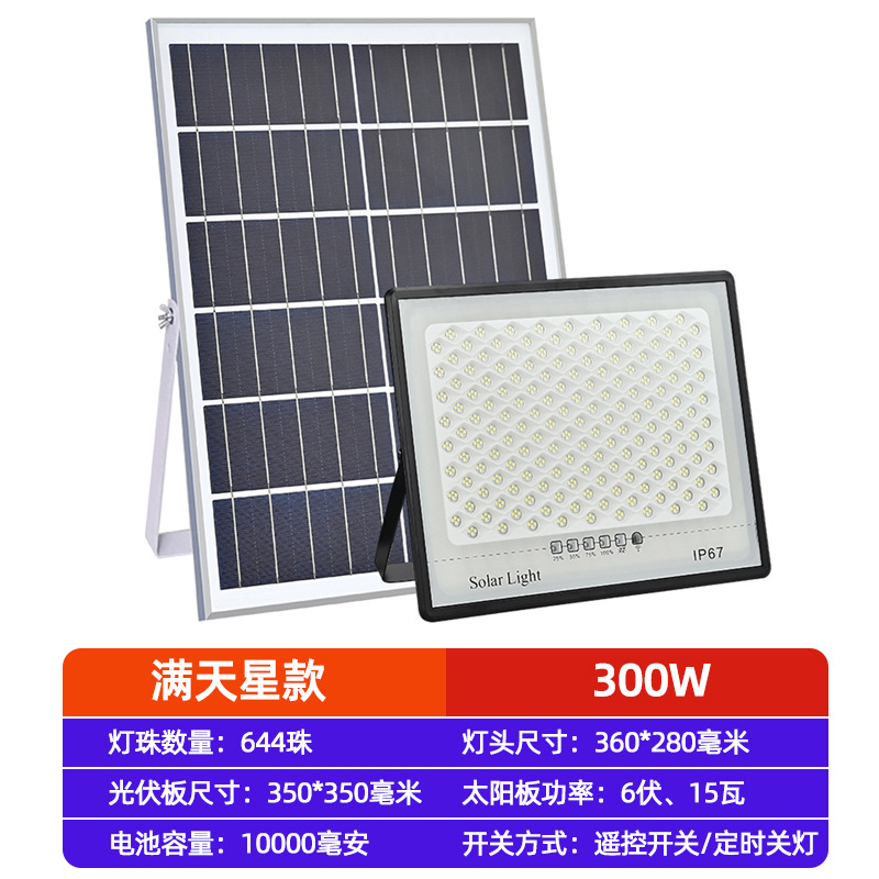 Lámpara de proyección solar de iluminación exterior lámpara de patio superbrillante doméstica led exterior de alta potencia lámpara de calle rural