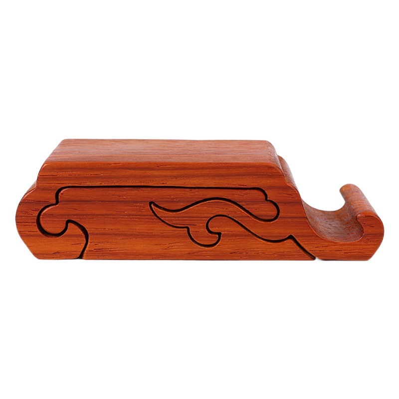 Rosewood lying elephant mobile phone base multifunctional mobile phone bracket solid wood base creative desktop mobile phone holder coaster