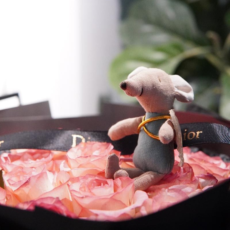 Ins estilo lino hecho a mano Ángel ratón marioneta muñeca narración de la historia jugar casa juguete mini lindo colgante