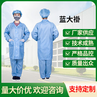 Anti-static dust-free clothes static clothes anti-spray clothes blue gown static clothes factory supply in stock wholesale