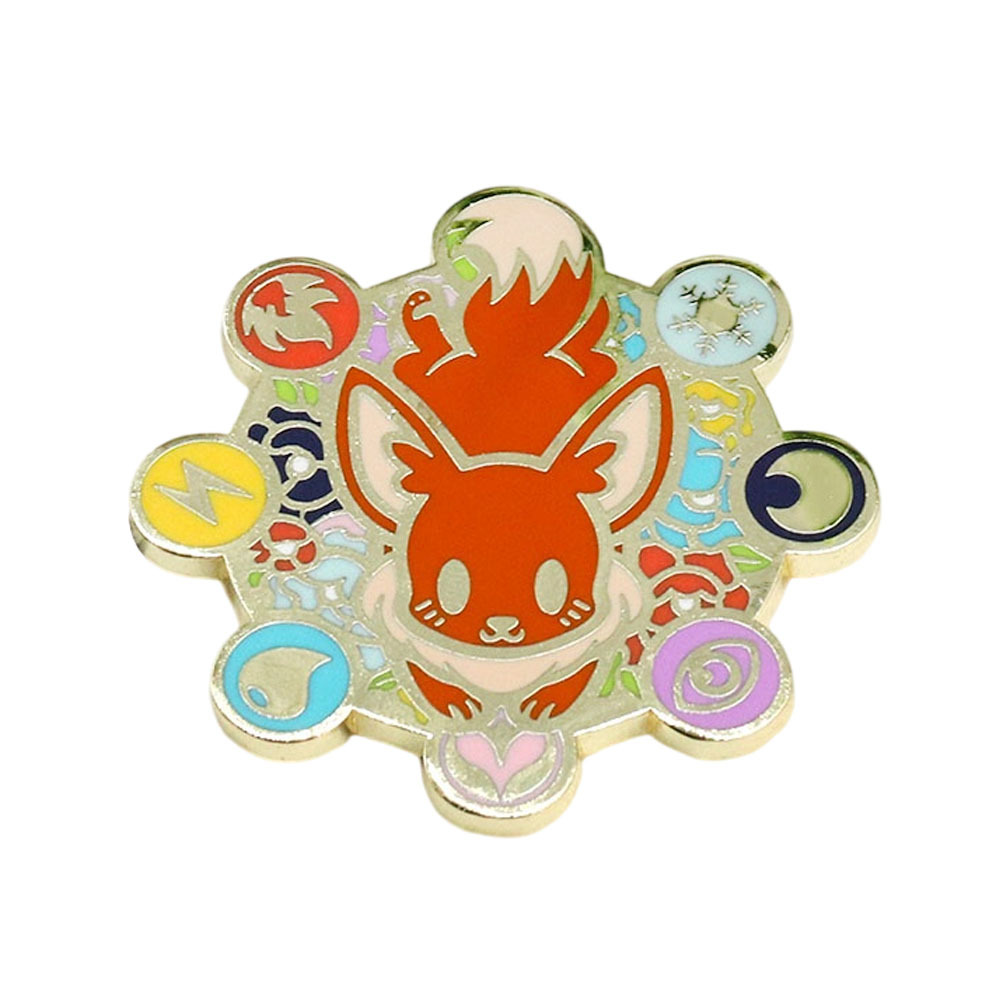 Значок-брошь Eevee эмалированный вращающийся