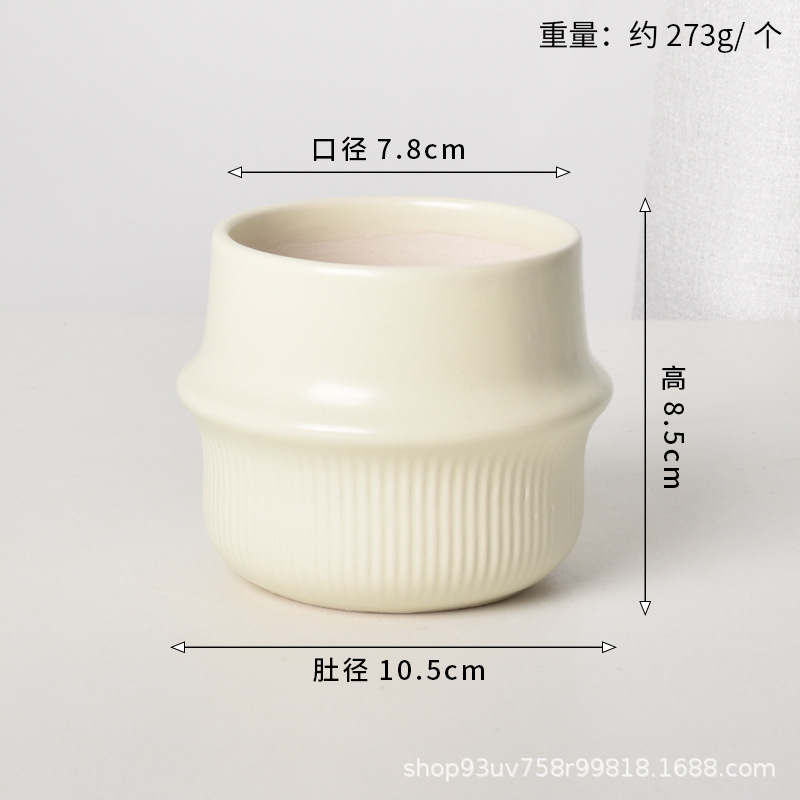 Pot de cerámica crema INS lujo ligero de alto nivel sensación de plantación de orquídeas mariposa simple orquídeas plantación de pot de porcelana blanca Dehua