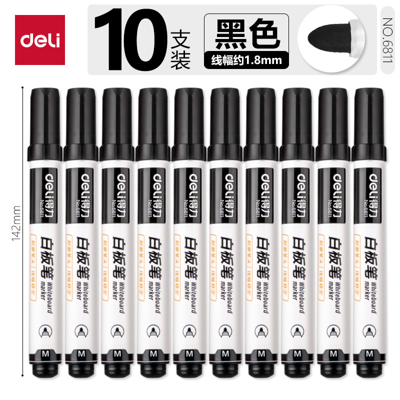Delit Oil-based Whiteboard lápiz de secado rápido impermeable de gran capacidad sin decoloración lápiz de marca de cabeza gruesa lápiz de cabeza grande tinta de aceite