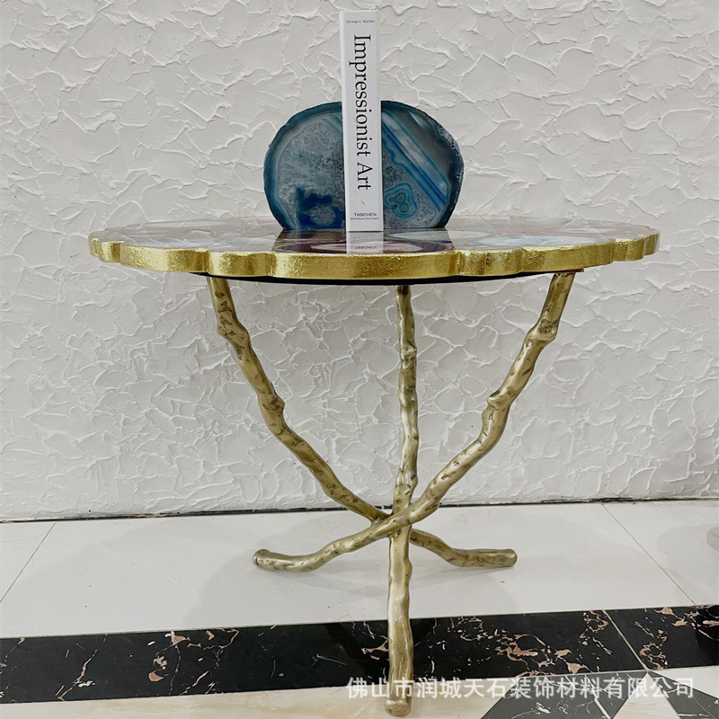 Brass small design sofa