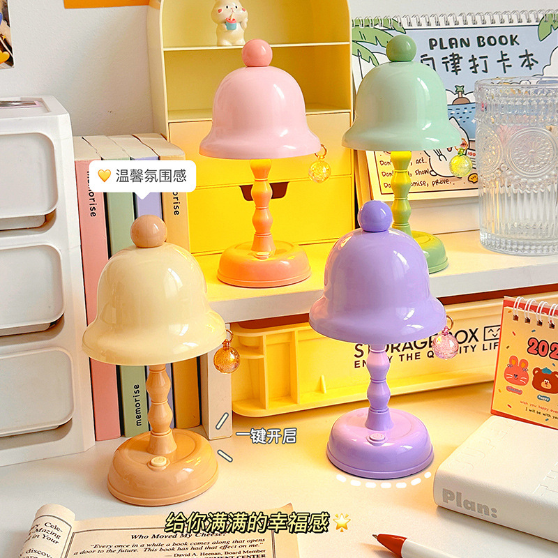 新款创意简约 圆球小夜灯纽扣电池卡通台灯LED学生学习小台灯礼品