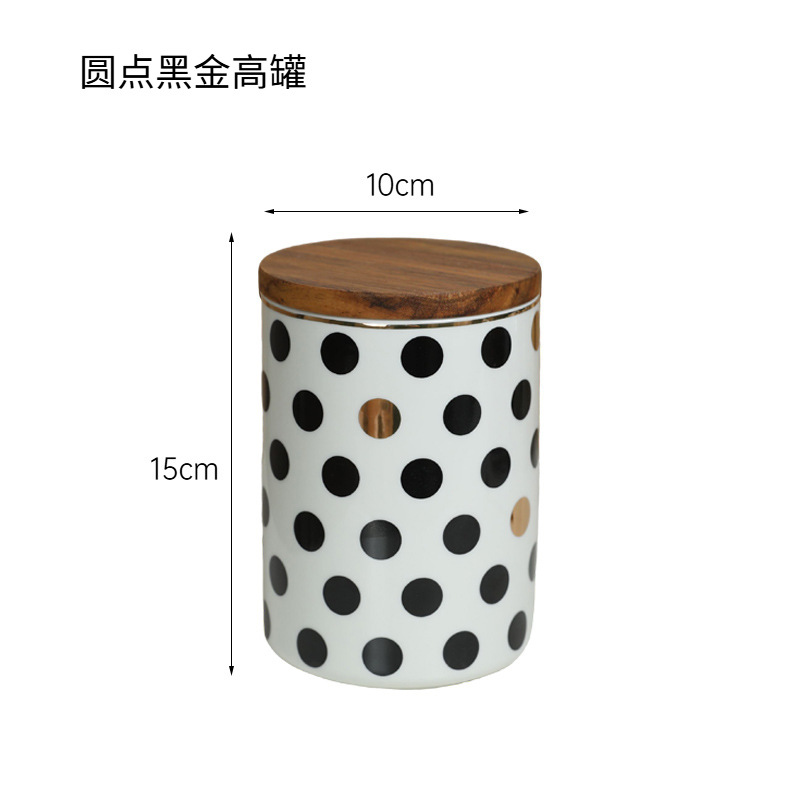 Tarro sellado de estilo INS minimalista moderno con tapa, tarro de almacenamiento de cerámica, caja de almacenamiento para café, flores, té, dulces y pieza decorativa.