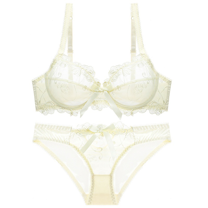 Ultra thin transparent embroidered breathable sexy lace lingerie for girls, bra, and oversized bra set_voghion.com