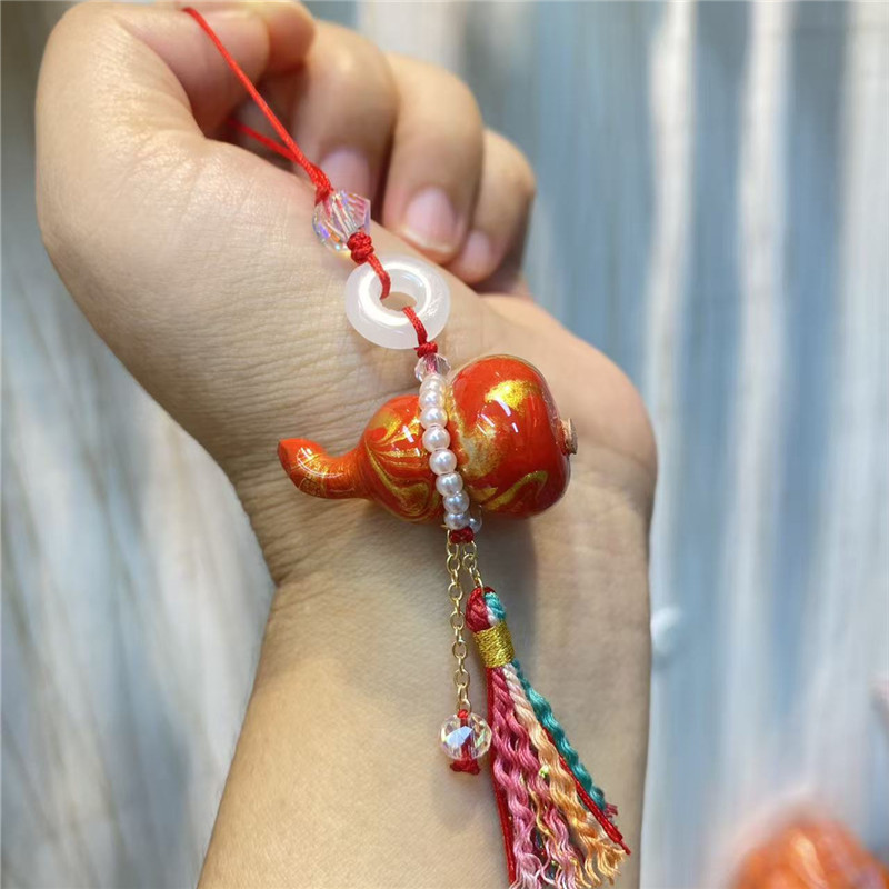 大漆葫芦手工编绳流苏汽车挂件钥匙挂包包挂景区同款非遗饰品批发|undefined