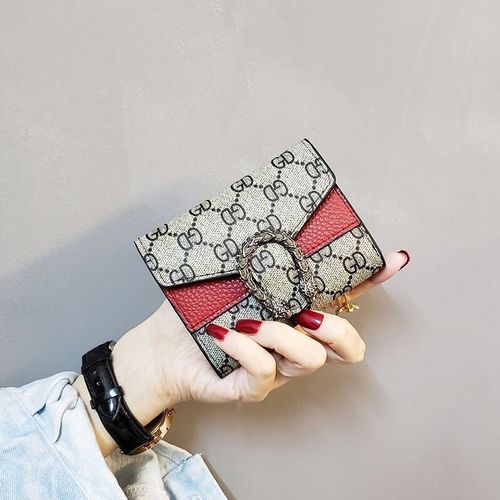 New wallet for women, Korean version, short, three-fold coin purse for female students, fashionable mini small wallet, multi-card slot card holder for women