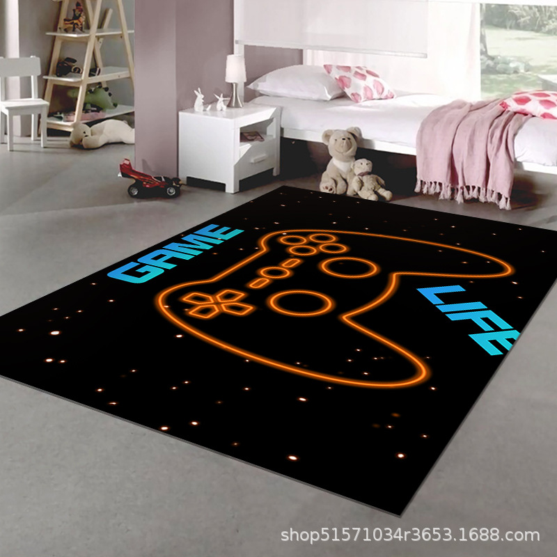 Máquina de juego al por mayor transfronteriza alfombra de dibujos animados de videojuegos mango juego alfombra cyberpunk e-sports alfombra decorativa