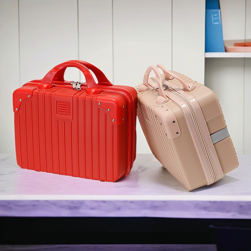 Mini Suitcase 14inch Small Luggage Suitcase Gift Box Portable Travel Case Carry-On Case Cosmetic Storage Box