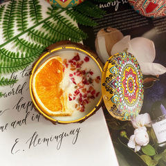 Baguo ethnic style iron box canned candle soy wax scented dried flower candle Scented candle cross-border