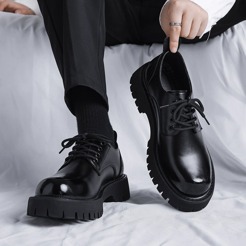 Ботинки Martens, осенняя обувь под кожаную обувь, высокий классический пиджак на платформе в английском стиле, повседневная обувь