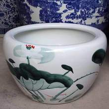 大水缸睡莲缸荷花盆铁树盆景种树养花盆陶瓷特大号庭院客厅