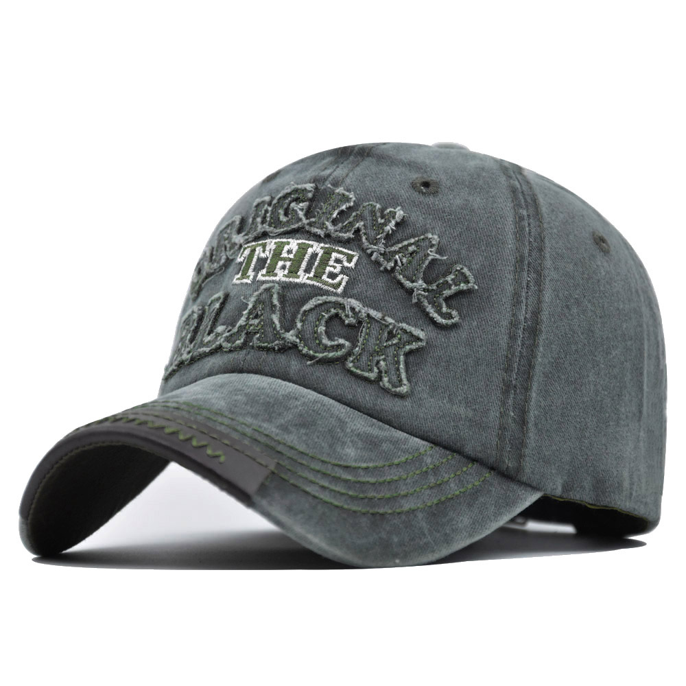 Cappellino da baseball con lettere ricamate in 3D lavato per uomo e donna, originale berretto americano a becco d'anatra_voghion.com