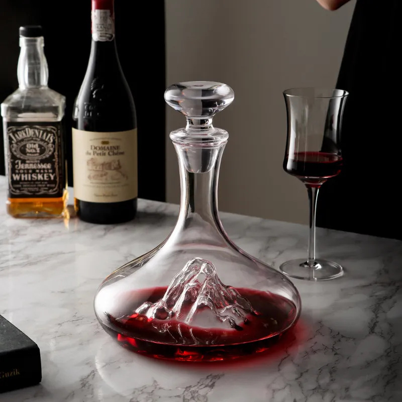 Iceberg creativo vino tinto ligeramente lujoso cintura de alto grado gran barriga botella divisor de vino comercial de alto valor divisor de vino de uva