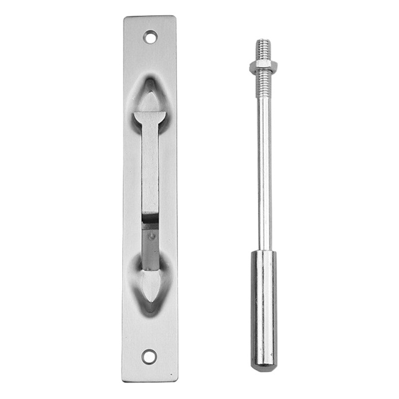 Cerradura oculta de cobre puro para puertas dobles, cerraduras superior e inferior, puerta de paso resistente al fuego, instalación oculta, cerrojo superior e inferior con varilla, cerrojo de varilla de conexión extendida.